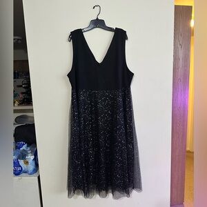 Silver sparkle cocktail dress
